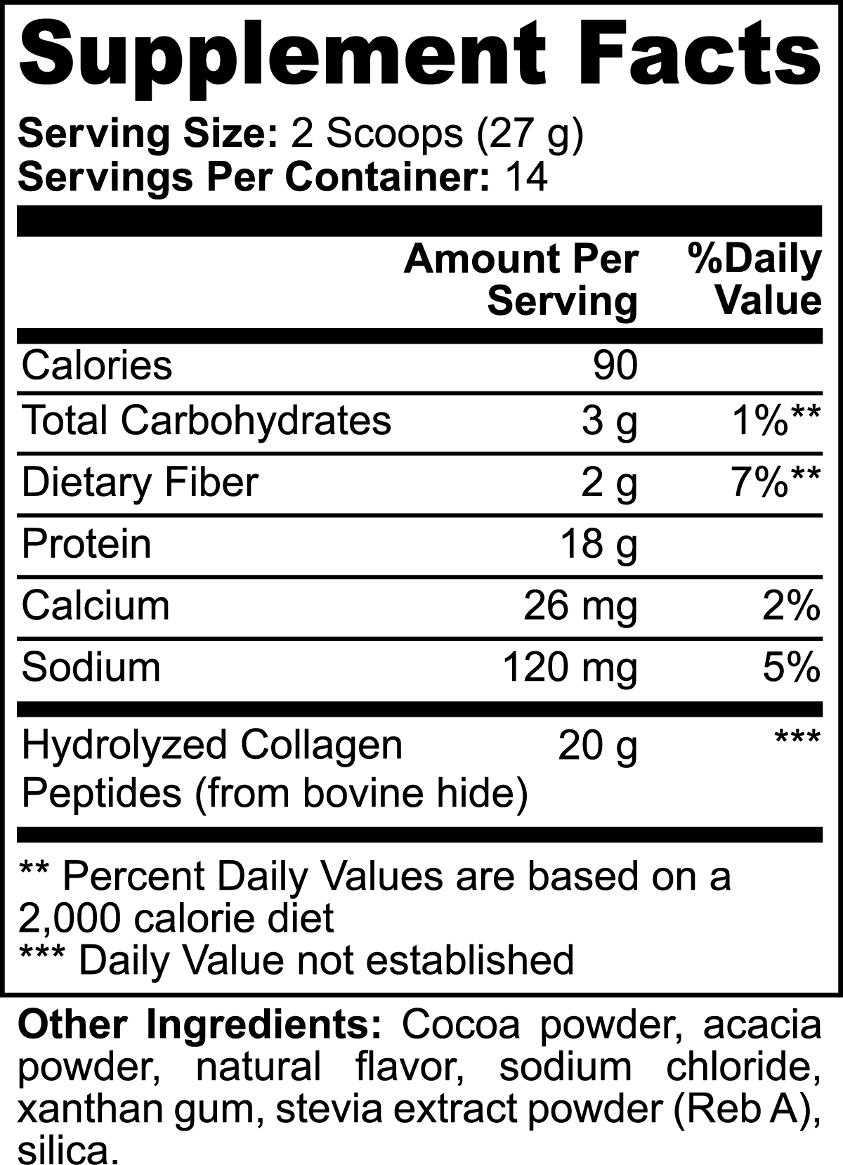 Grass-Fed Collagen Peptides Powder (Chocolate) - LongeVX