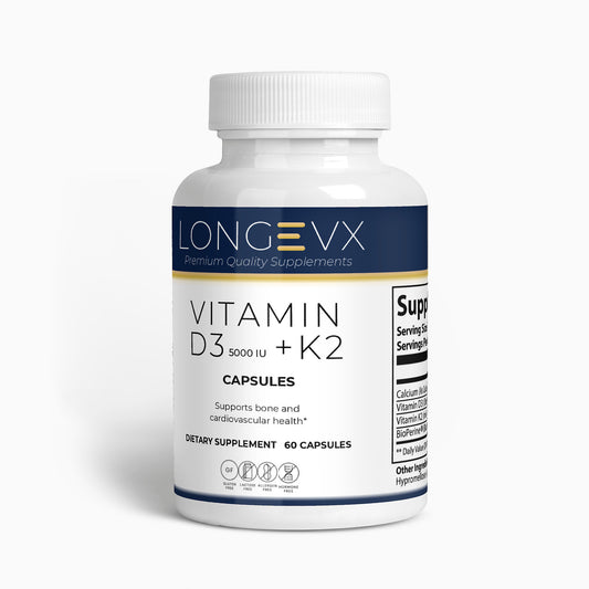 Vitamin D3 (5000 IU) + K2 - LongeVX