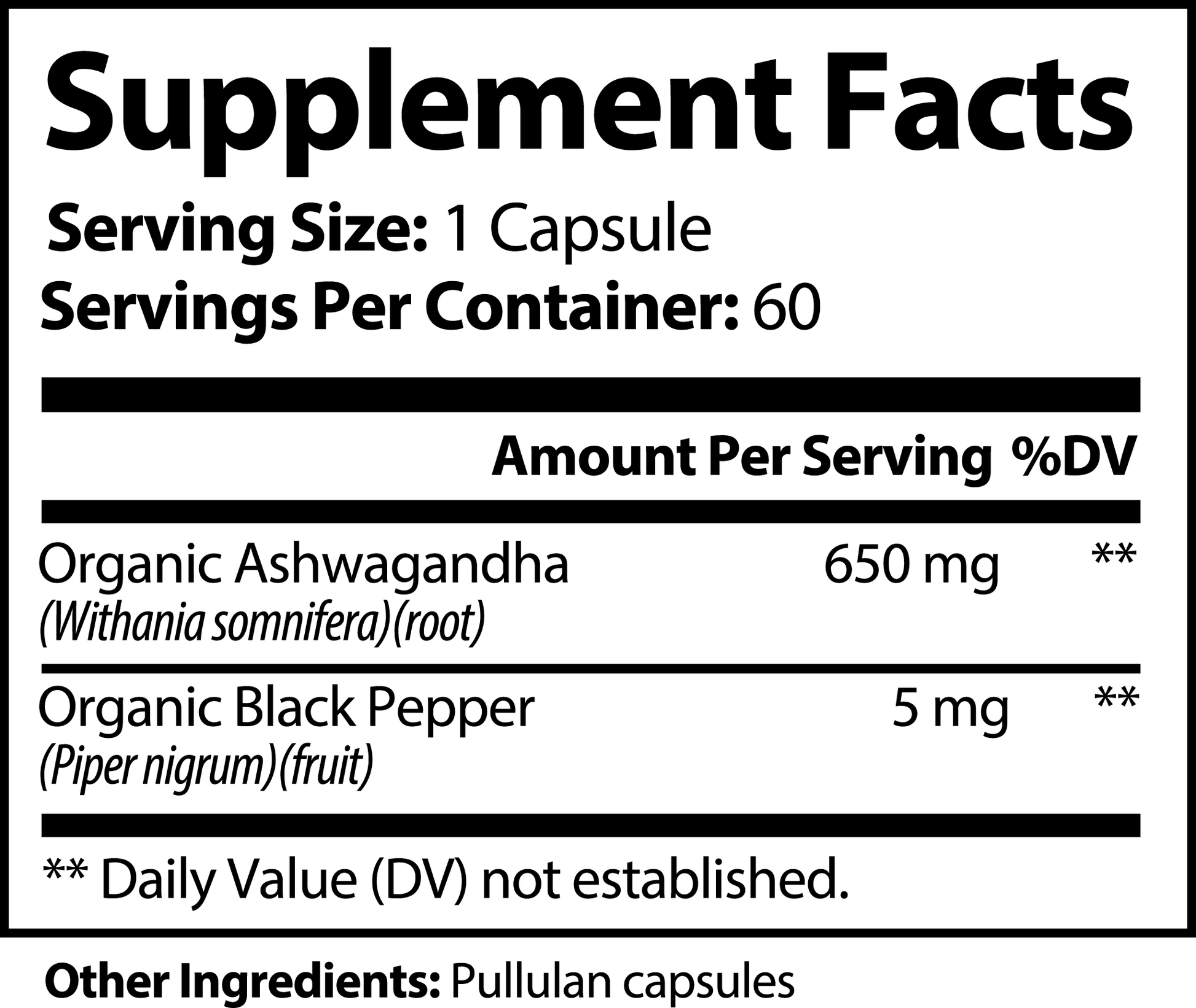 Organic Ashwagandha - LongeVX